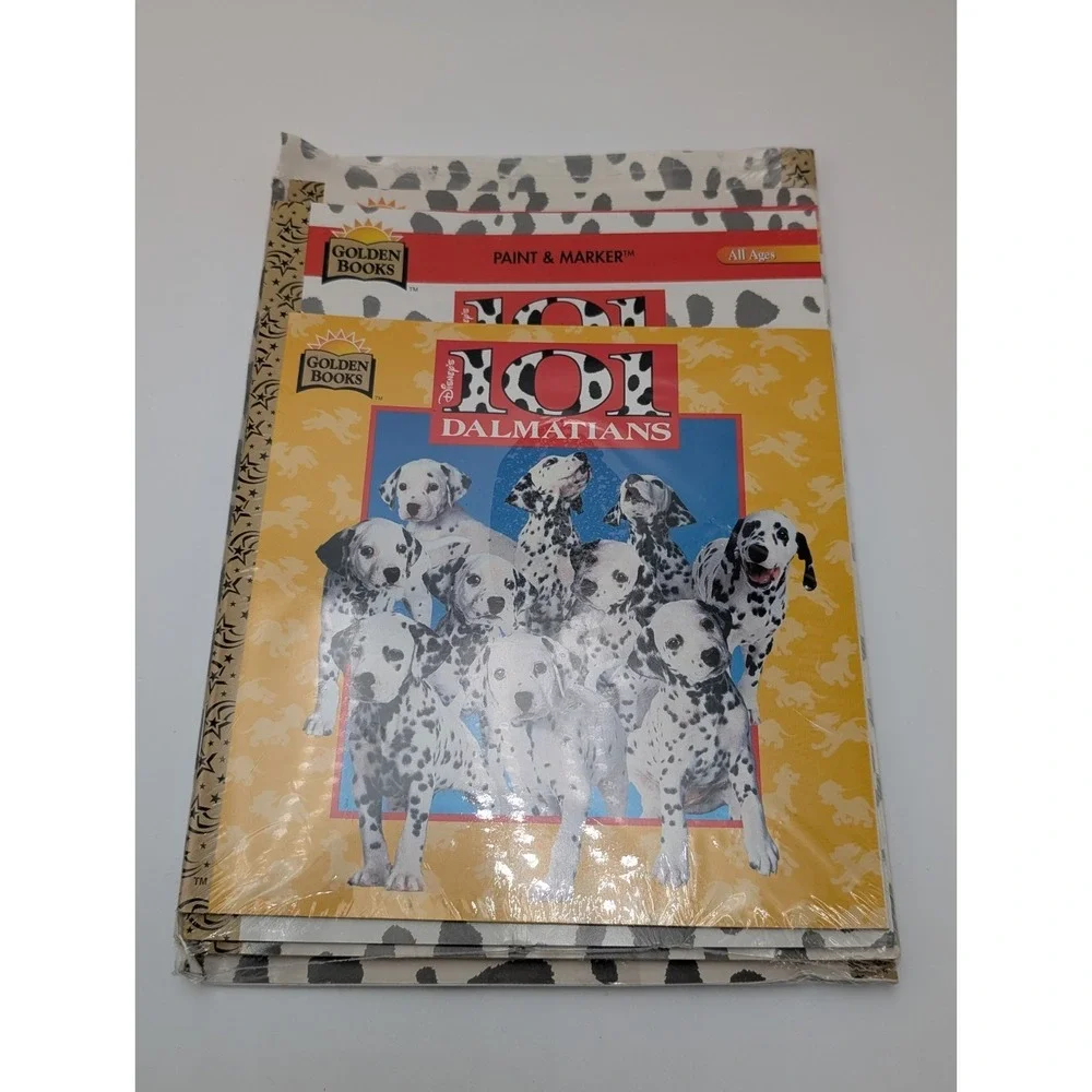 Golden Books 101 Dalmatians coloring activity Marker Sticker Set Sealed‎ New